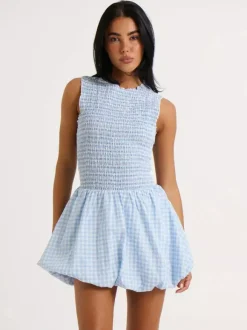 Robe d'été rose élégante mini-robe sans manches à col rond idéale pour une soirée en amoureux