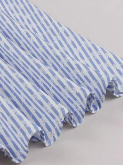 Robe d'été trapèze à rayures col halter et imprimé floral pour femme 2026