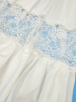 Robe fille de fleur robe cortège enfant ivoire en dentelle