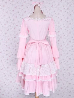 Robe gotique de Lolita noire en coton Déguisements