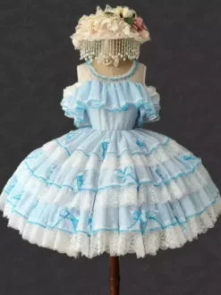 Robe Hime Lolita en polyester sans manches pull romantique costume Sweet Rocco fête Lolita JSK
