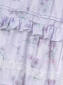 Robe Lolita douce en polyester à manches courtes