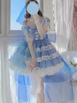 Robe Lolita pull sans manches en polyester Kuro Lolita