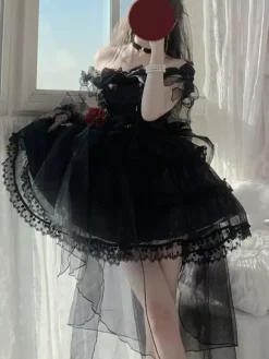 Robe Lolita pull sans manches en polyester Kuro Lolita