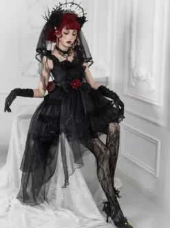 Robe Lolita pull sans manches en polyester Kuro Lolita