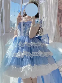 Robe Lolita pull sans manches en polyester Kuro Lolita