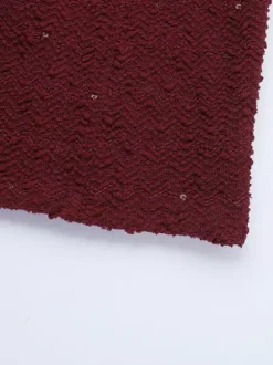 Robe longue bordeaux asymétrique pour femme - Élégante robe moulante froncée - Tenue de soirée chic et raffinée 2026