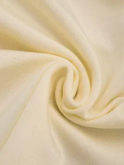 Robe longue crème à col V et manches à volants pour femme style élégant et formel