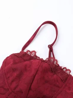 Robe longue en dentelle style corset pour femme - Robe moulante drapée et froncée - Tenues de soirée printanières 2026