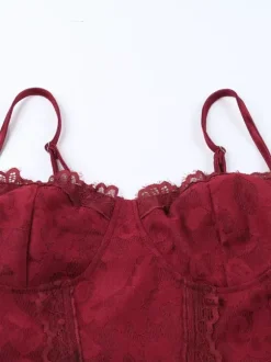 Robe longue en dentelle style corset pour femme - Robe moulante drapée et froncée - Tenues de soirée printanières 2026