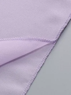 Robe longue élégante en mousseline à volants et col en V pour femme - Robe d'été bohème lavande dos nu fluide coupe trapèze - Invitée à un mariage d'été à la plage 2026
