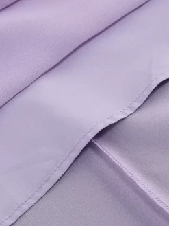 Robe longue élégante en mousseline à volants et col en V pour femme - Robe d'été bohème lavande dos nu fluide coupe trapèze - Invitée à un mariage d'été à la plage 2026