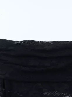 Robe longue maxi en dentelle à épaules dénudées pour femme - Robe moulante noire gothique à manches transparentes - Tenues de gala printanières 2026