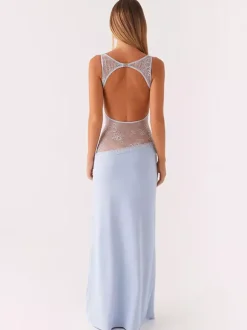 Robe longue maxi en dentelle patchwork pour femme - Élégante robe moulante sans manches à dos nu - Idéale pour une soirée d'été formelle 2026