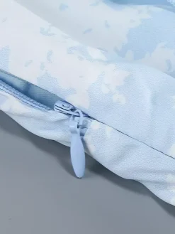 Robe longue maxi à volants et fleurs bleu clair pour femme - Robe d'été longue dos nu à étages style cottagecore - Garden-party d'été 2026