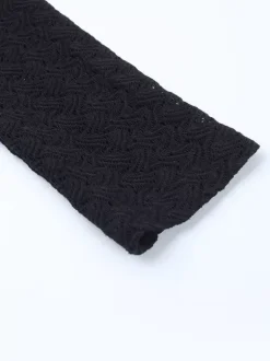 Robe longue moulante à col en V pour femme - Noire sexy à volants et découpes - Tenue idéale pour les fêtes et mariages de printemps 2026
