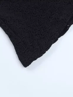 Robe longue moulante à col en V pour femme - Noire sexy à volants et découpes - Tenue idéale pour les fêtes et mariages de printemps 2026