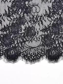 Robe longue noire sans manches à col rond bicolore Daily Dresses pour femme