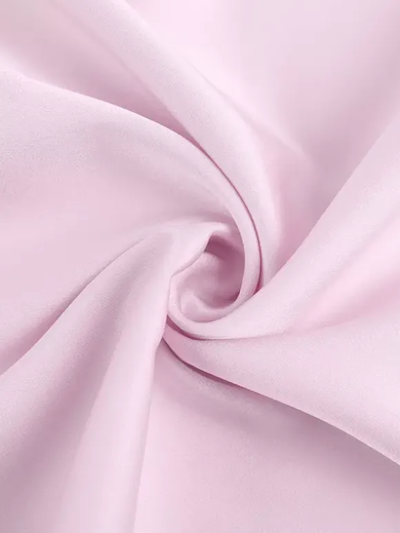 Robe longue rose pâle pour femme - Élégante robe à volants col en V et n艙ud sur le devant - Robe de plage d'été style coquette 2026