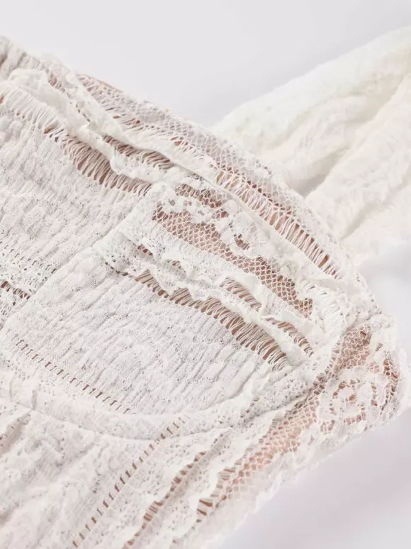 Robe longue sirène sans manches en dentelle avec bustier pour femme 2026
