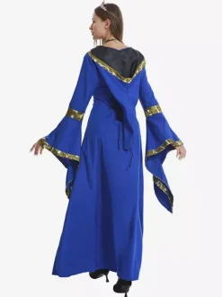Robe médiévale grande taille pour femme style Renaissance vintage à lacets pour Halloween