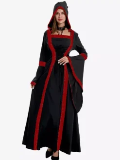 Robe médiévale grande taille pour femme style Renaissance vintage à lacets pour Halloween