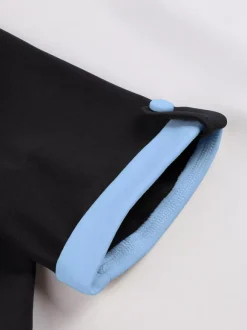 Robe midi d'été trapèze à col Peter Pan contrasté pour femme 2026