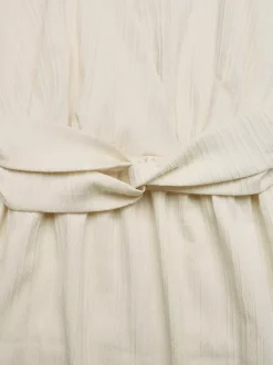 Robe midi moulante côtelée à rayures blanches et noires pour femme - Sans manches col rond robe d'été décontractée