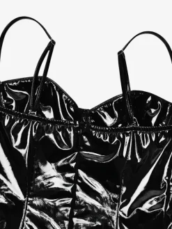 Robe midi moulante en cuir éco-responsable sexy pour femmes 2026