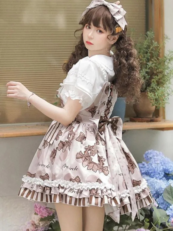 Robe Mignonne Lolita Robe Lolita Sans Manches À Volants