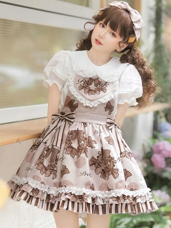 Robe Mignonne Lolita Robe Lolita Sans Manches À Volants