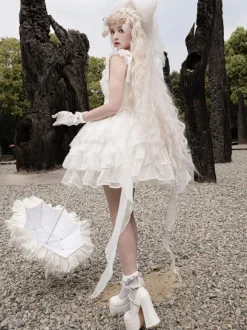 Robe Mignonne Lolita Robe Sans Manches En Polyester Lolita JSK