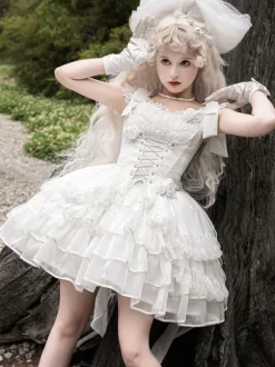 Robe Mignonne Lolita Robe Sans Manches En Polyester Lolita JSK