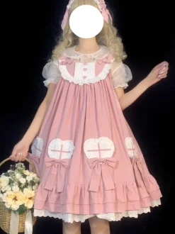 Robe Mignonne Lolita Robe Sans Manches En Polyester