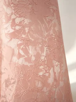 Robe mi-longue à fleurs rose pâle col licou coupe trapèze style vintage pour femme 2026