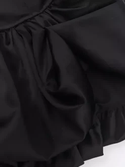 Robe mini bustier à ourlet volanté et corsage ajusté robe de fête d'anniversaire pour femme 2026