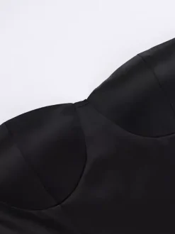 Robe mini bustier à ourlet volanté et corsage ajusté robe de fête d'anniversaire pour femme 2026