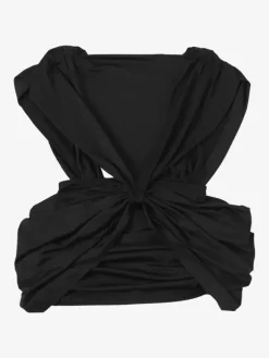 Robe mini décolletée à décolleté plongeant pour femme - Robe moulante sexy à découpes et fronces - Soirée club d'été 2026