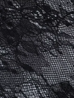 Robe mini en dentelle froncée pour femme - Robe moulante noire à épaules dénudées - Idéale pour les soirées en club du printemps 2026