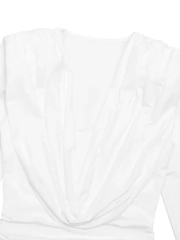 Robe mini froncée moderne à décolleté en V profond pour femme 2026