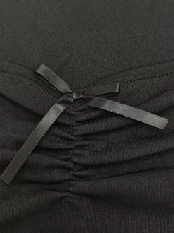 Robe mini sexy à manches longues et coupe trapèze pour femme 2026