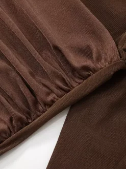 Robe moulante gantée Mini robe de club sexy en maille pour femmes 2026