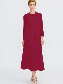 Robe mère à col bijou sans manches ligne a robes d'invitées de mariage perlées
