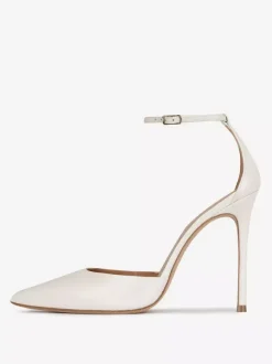 Robe noire à talons hauts bout pointu talon aiguille bride à la cheville escarpins