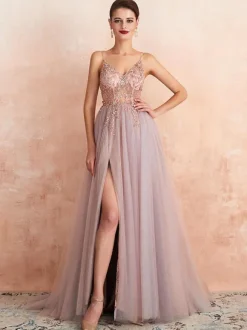 Robes de demoiselle d'honneur trapèze longueur au sol fermeture éclair en mousseline de soie robe de soirée de mariage