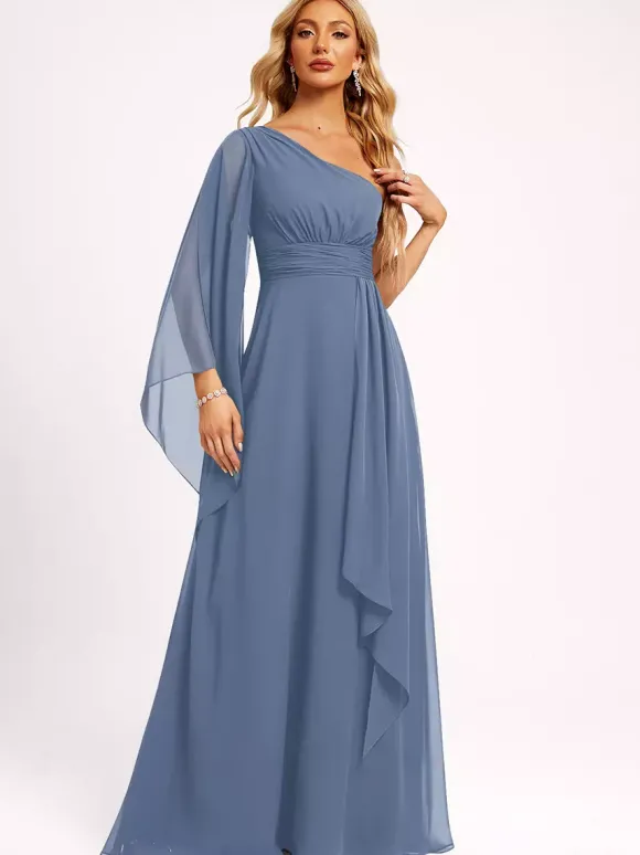 Robes de demoiselle d'honneur en mousseline de soie robe de bal longueur au sol robe de soirée de mariage