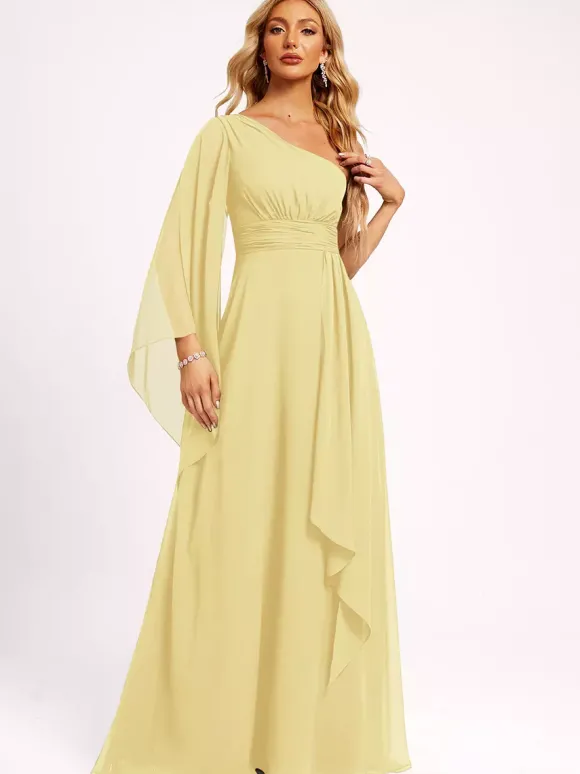 Robes de demoiselle d'honneur en mousseline de soie robe de bal longueur au sol robe de soirée de mariage