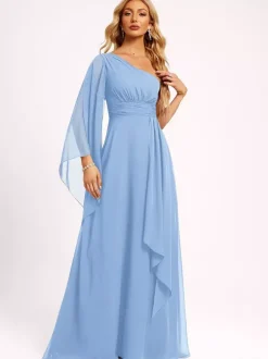 Robes de demoiselle d'honneur en mousseline de soie robe de bal longueur au sol robe de soirée de mariage