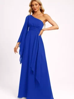 Robes de demoiselle d'honneur en mousseline de soie robe de bal longueur au sol robe de soirée de mariage