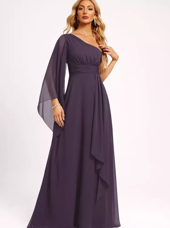 Robes de demoiselle d'honneur en mousseline de soie robe de bal longueur au sol robe de soirée de mariage